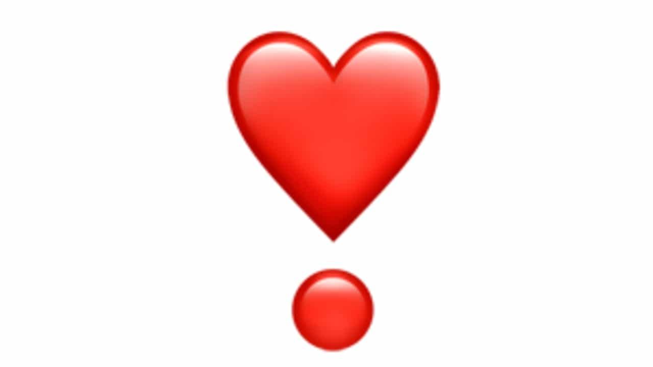 Esto significa el emoji de corazón rojo con un punto de WhatsApp