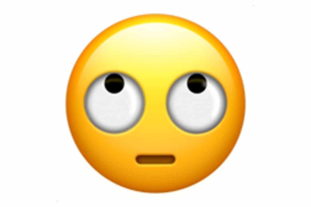 Esto significa el emoji de la cara con los ojos hacia arriba en WhatsApp
