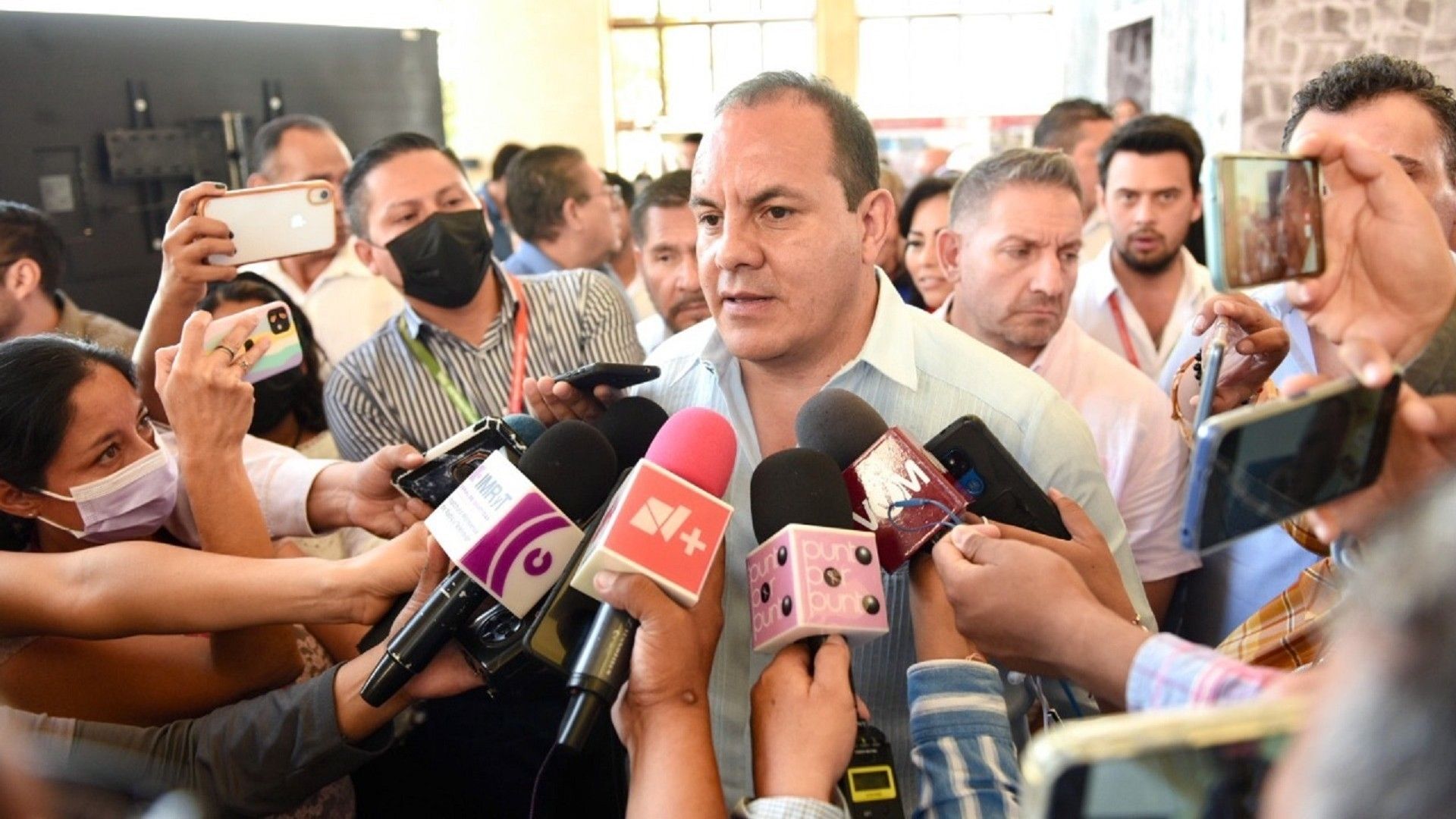 El gobernador de Morelos, Cuauhtémoc Blanco Bravo