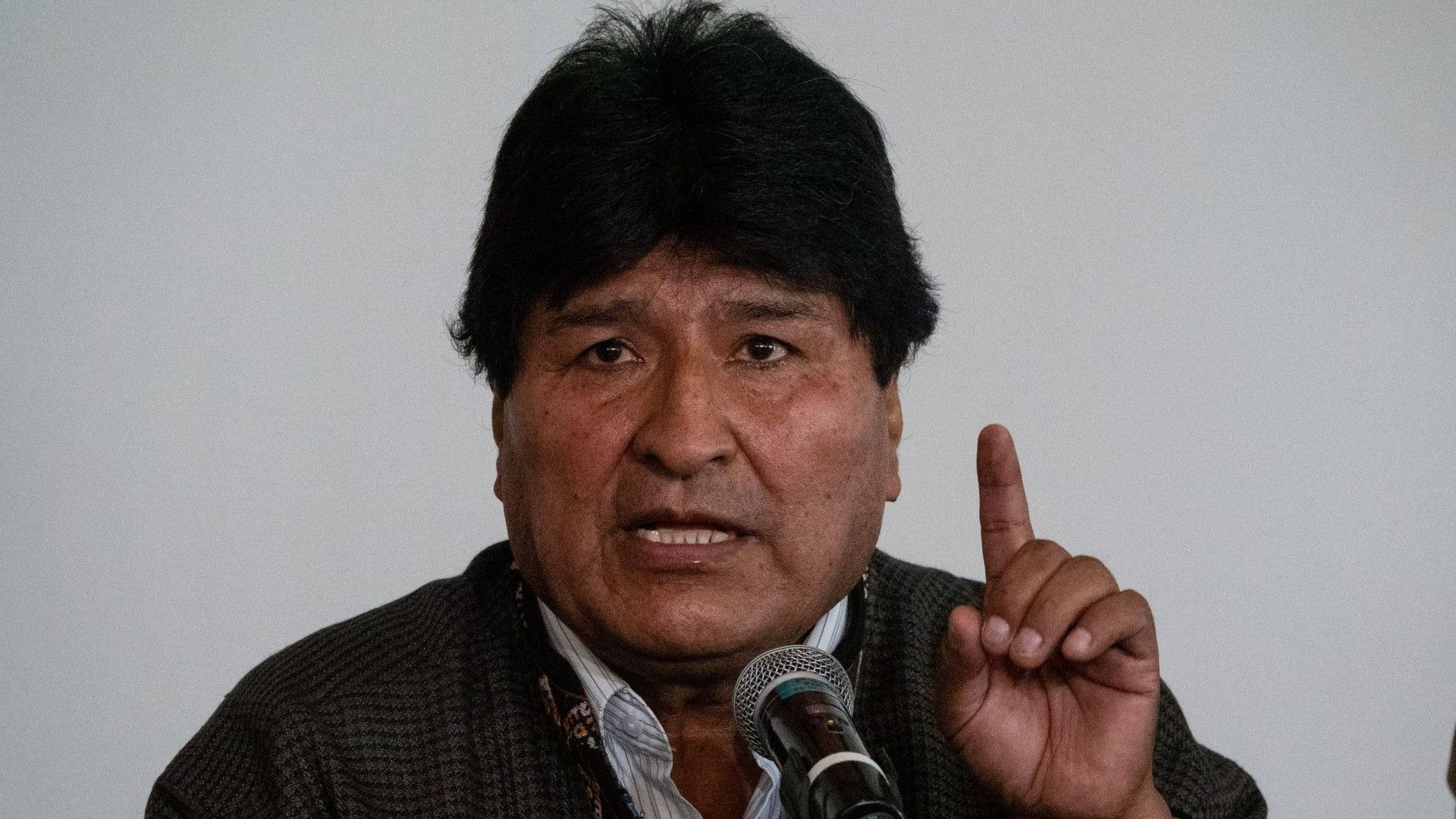Evo Morales durante una conferencia de prensa en México, cuando pidió asilo político