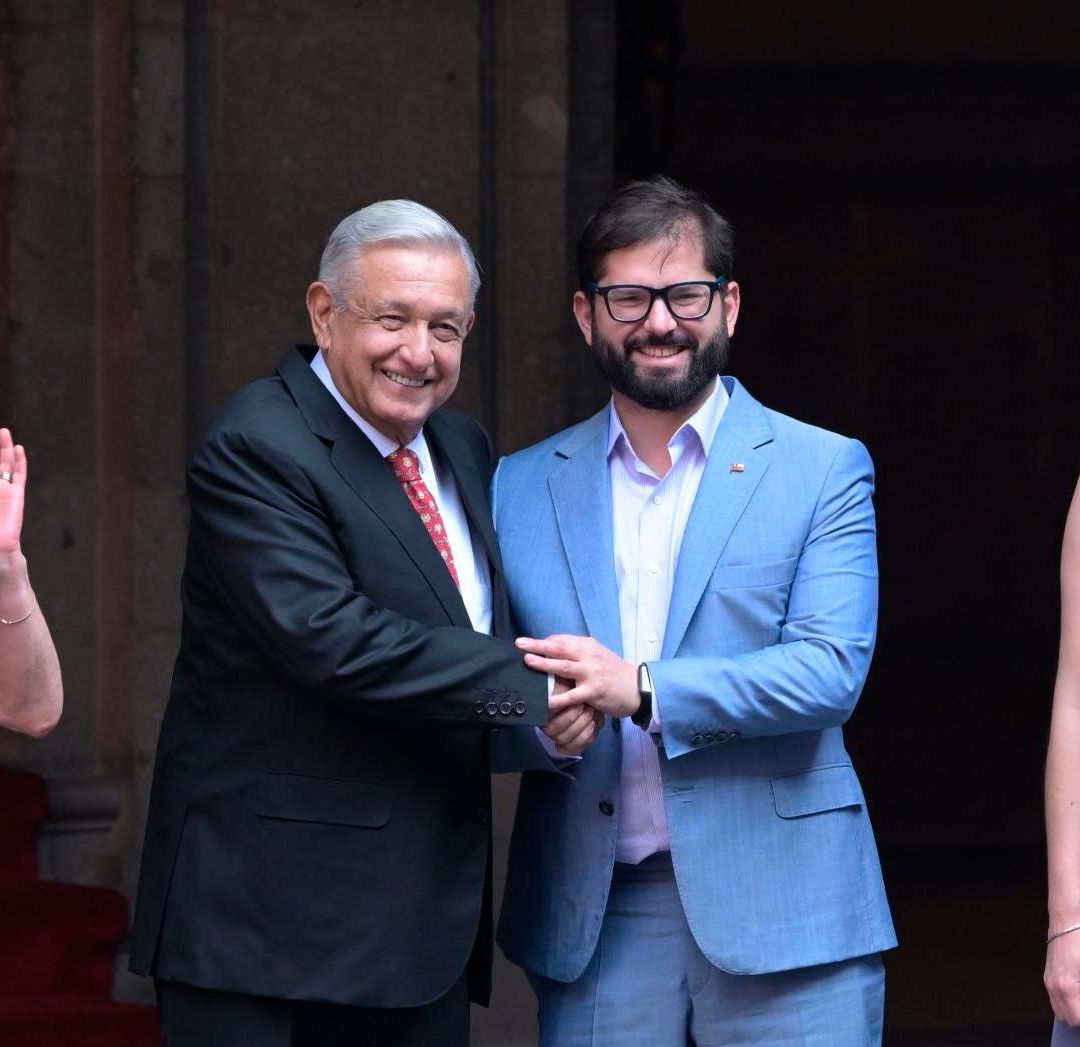 Andrés Manuel López Obrador y su homólogo chileno, Gabriel Boric
