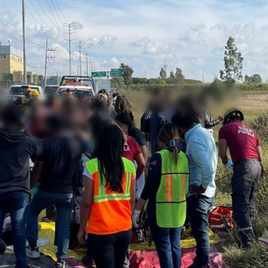 Accidente de autobús en la México-Puebla