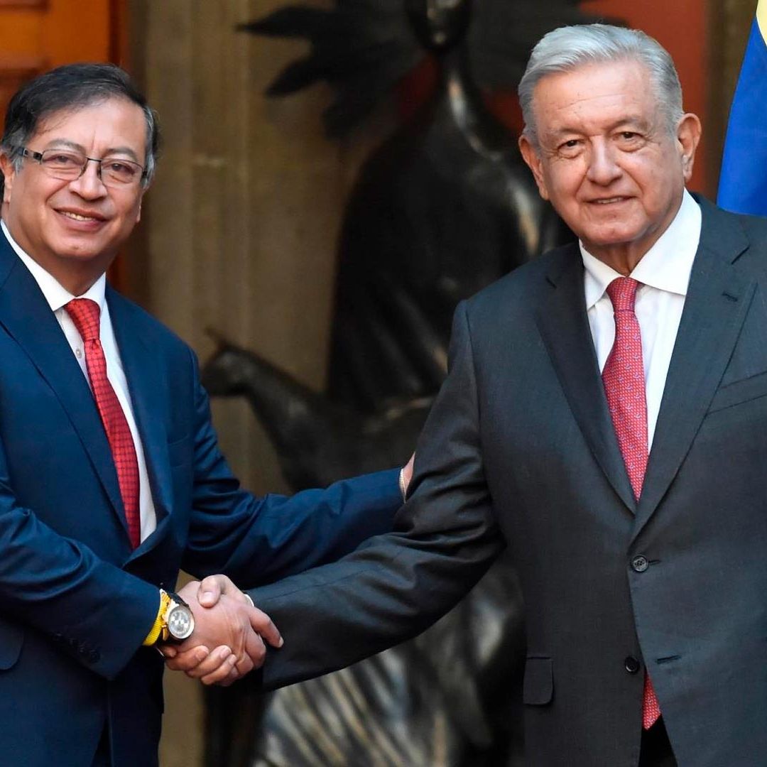 Andrés Manuel López Obrador y su homólogo de Colombia, Gustavo Petro
