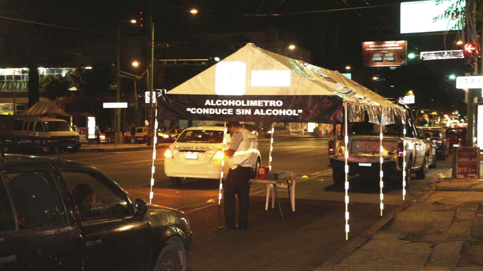 El alcoholímetro se implementará las 24 horas del 1 de diciembre al 8 de enero.