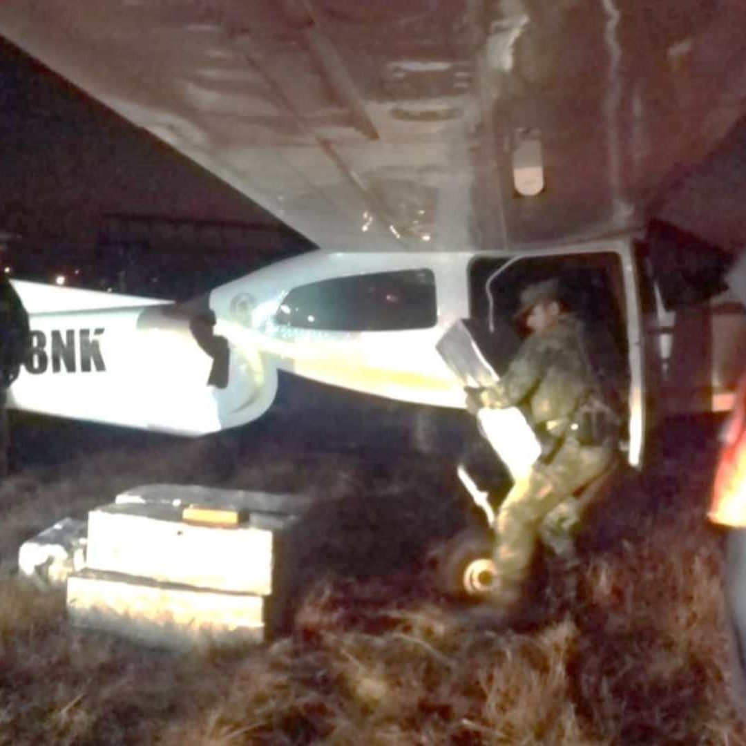 Aeronave incautada con cocaína en Mazatlán, Sinaloa