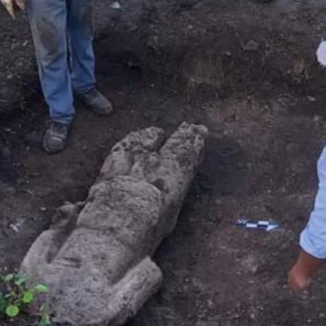 El INAH indicó que este tipo de escultura es poco normal