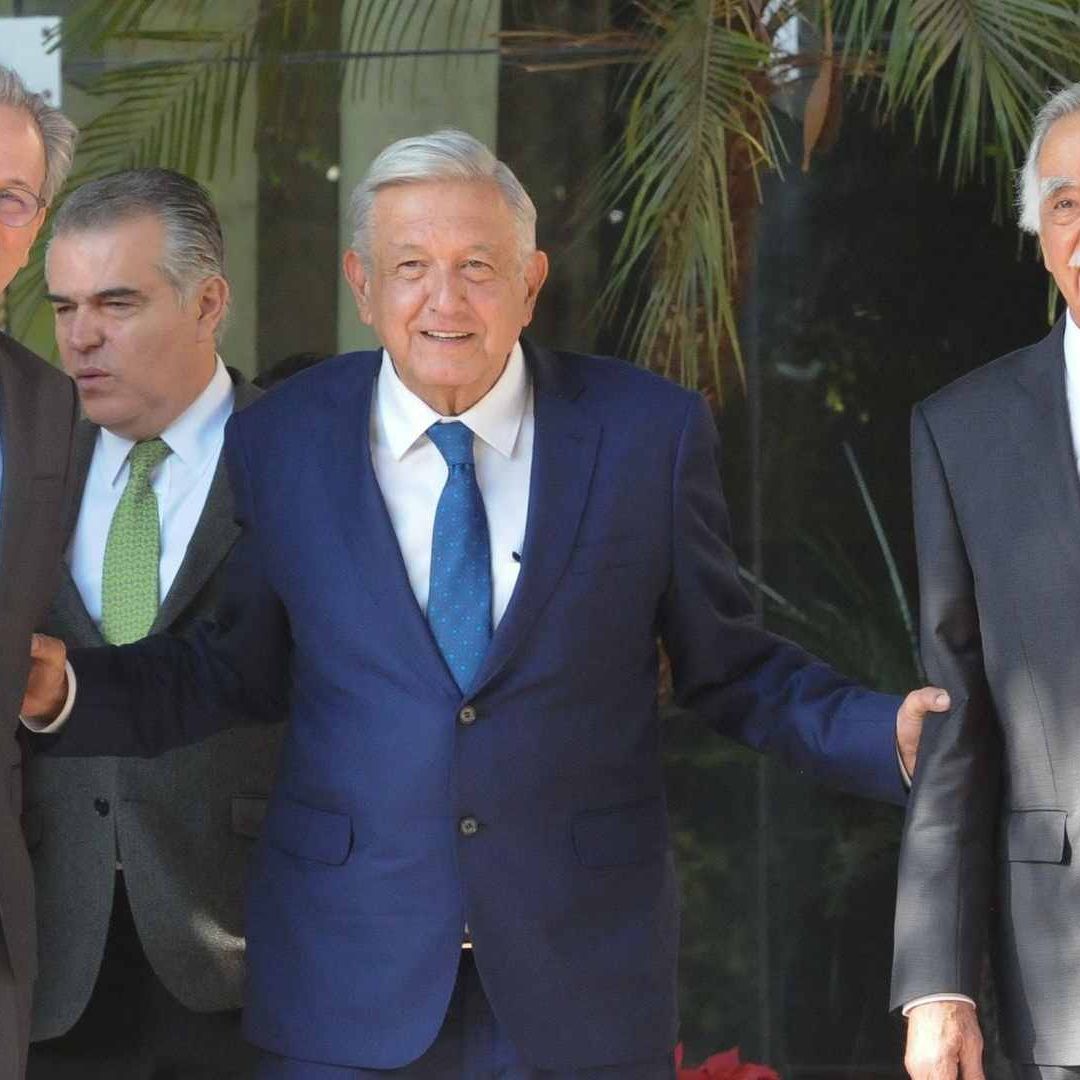 AMLO habló brevemente al finalizar el encuentro