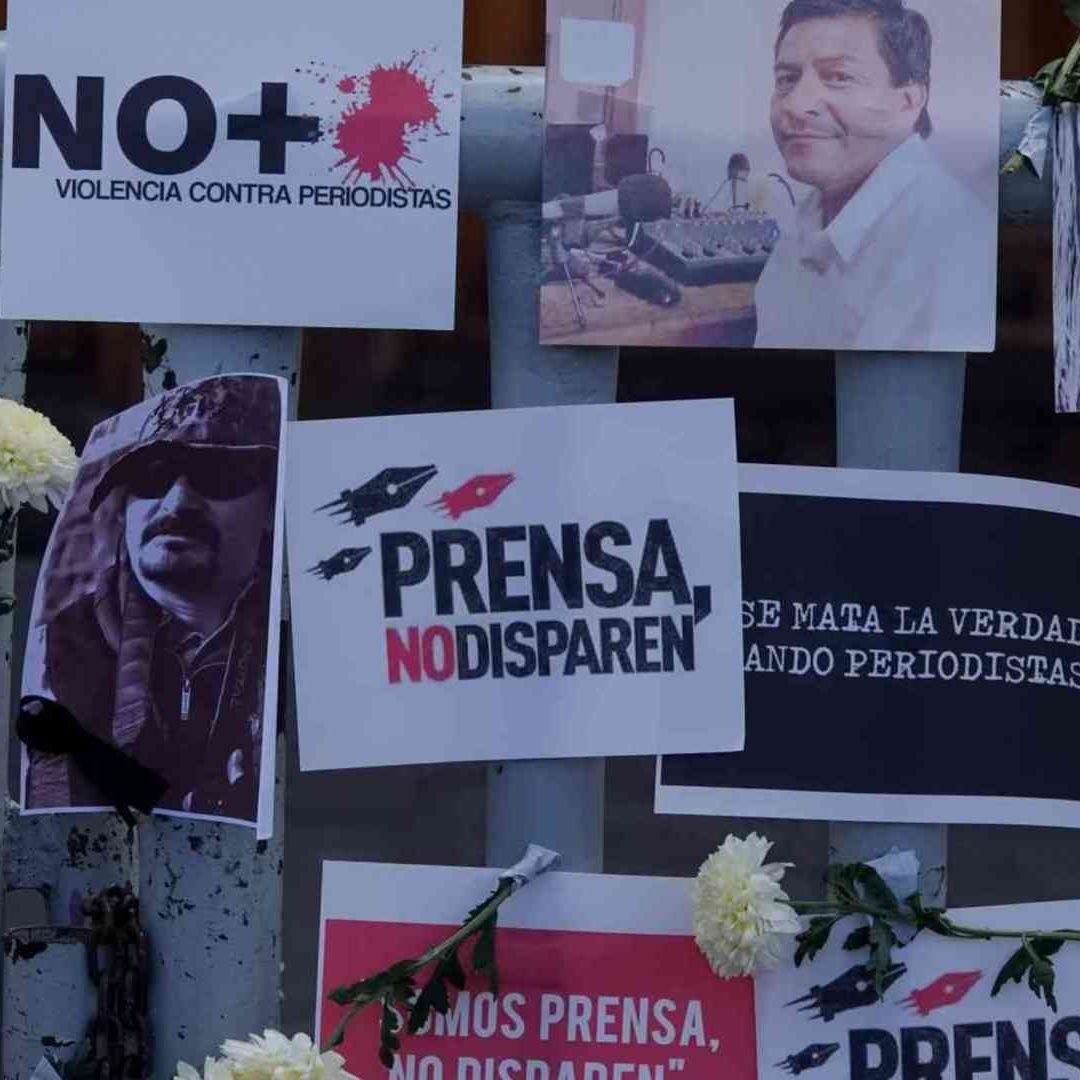 Memorial para periodistas asesinados en México