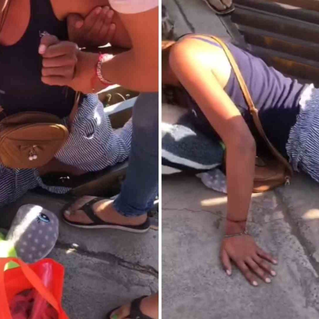 La mujer fue auxiliada por elementos de protección civil