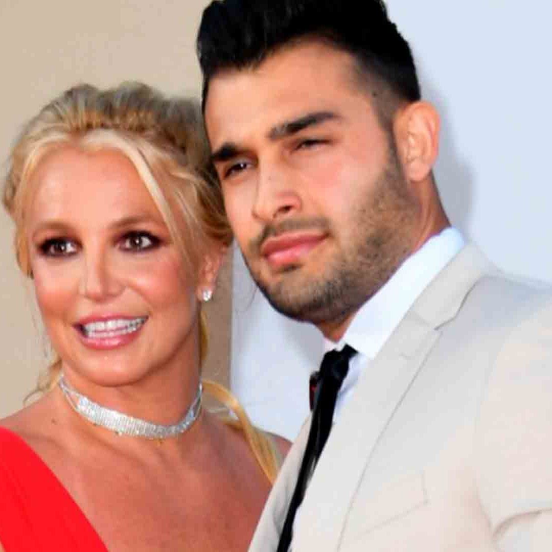 Britney Spears y Sam Asghari en el estreno de "Érase una vez... en Hollywood”