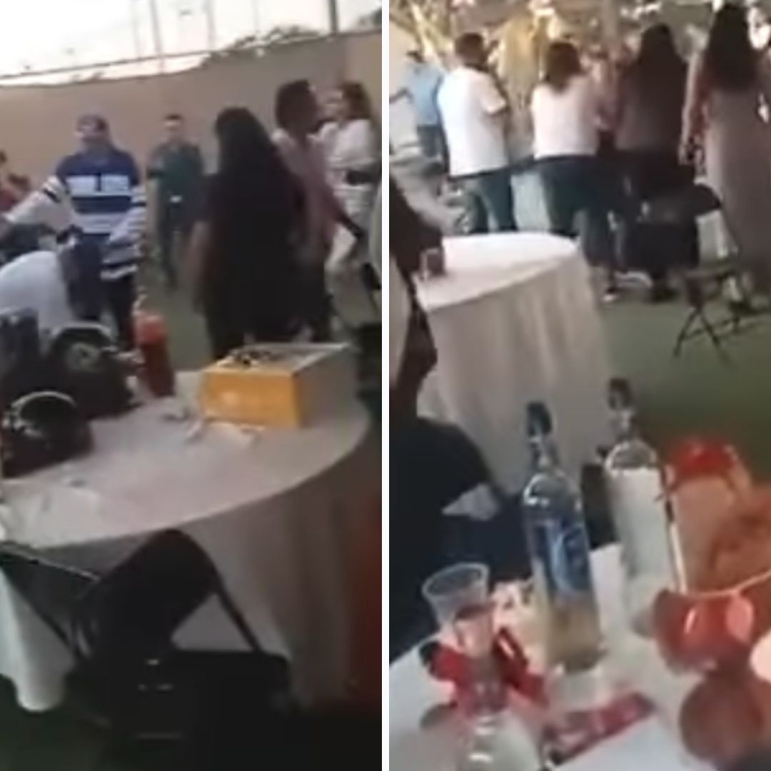 Posada de Empleados de Fábrica Termina en Pelea Campal | Video