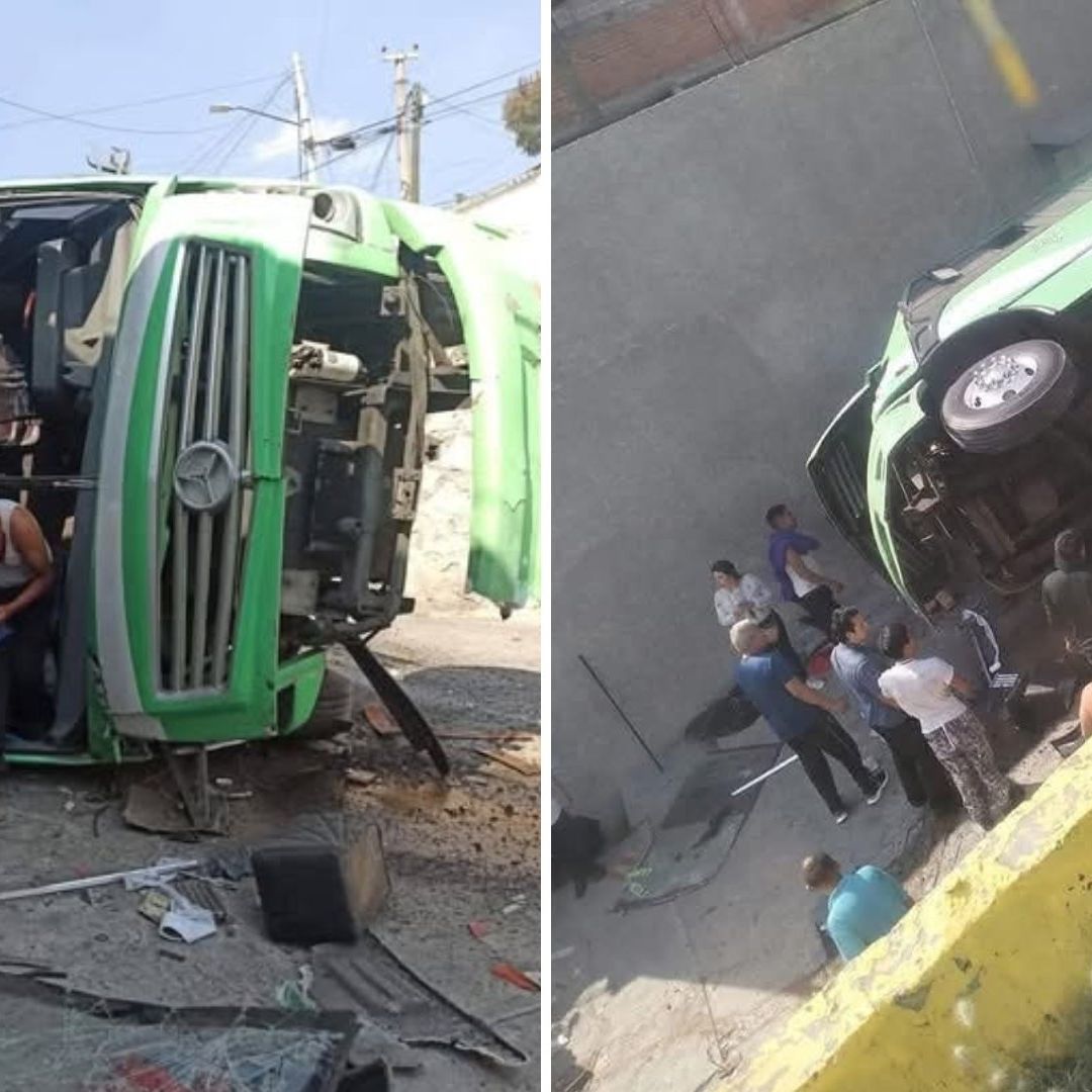 Camión de Pasajeros Vuelca y Deja 18 Lesionados en Tlalnepantla | Video