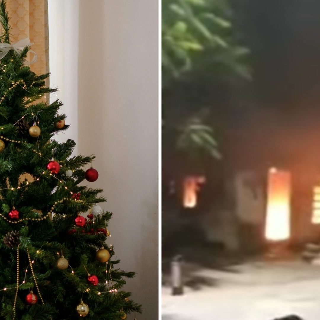 De la Celebración a la Tragedia: Árbol de Navidad se Incendia y Quema Casa; Hay 1 Muerto