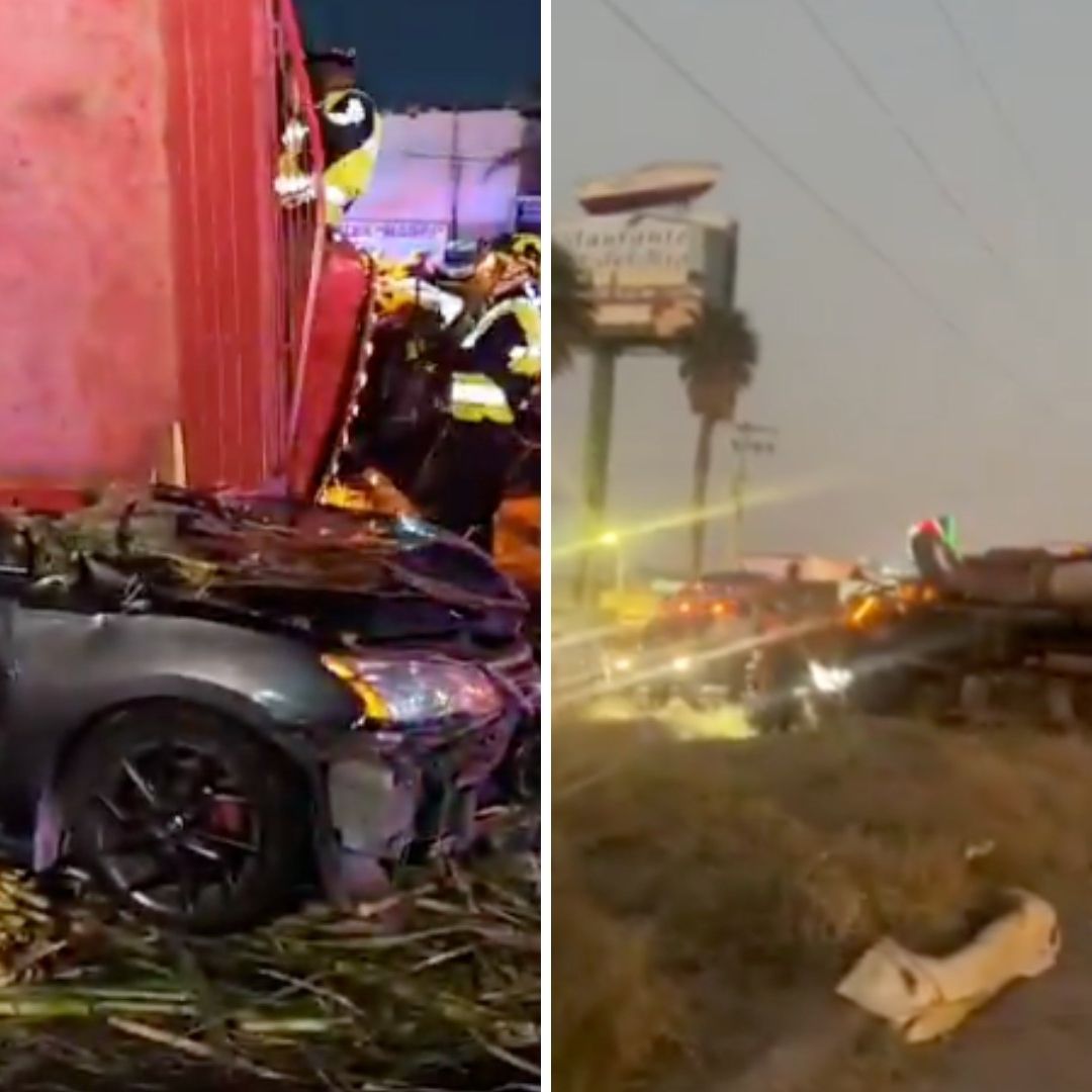 ¡Terrible Accidente! Camión de Carga Vuelca y Aplasta Auto en la Lechería-Texcoco; Hay 1 Muerto