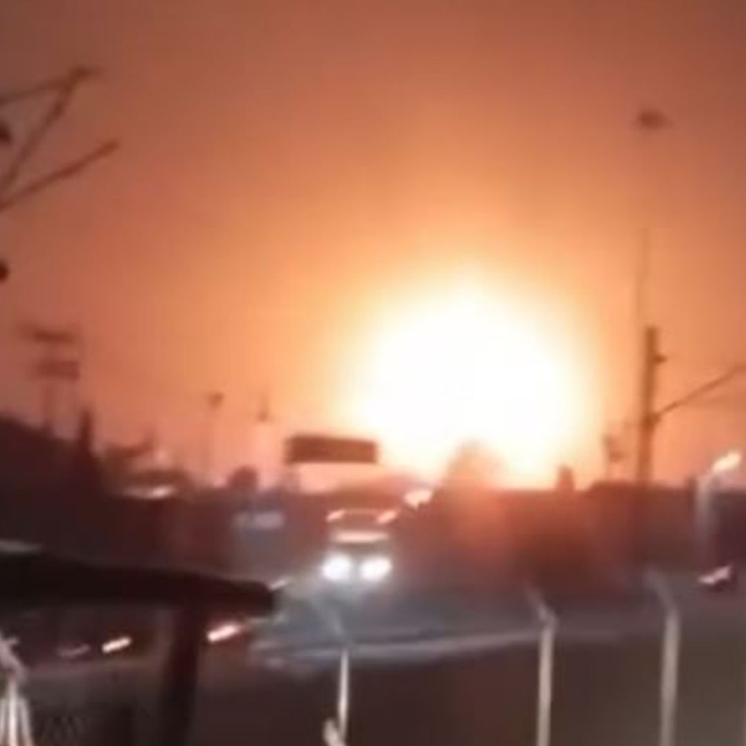 Momento de la explosión en una fábrica de Tultitlán, Estado de México