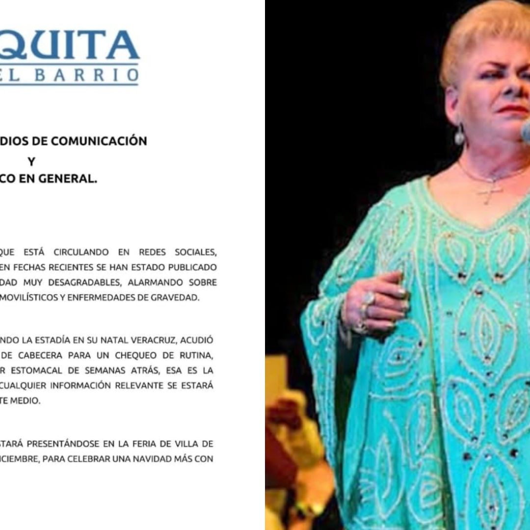 Paquita la del Barrio desmiente algunas noticias que han estado circulando en diversos medios de comunicación así como en redes sociales, donde aseguran que la cantante habría presentado problemas graves de salud.
