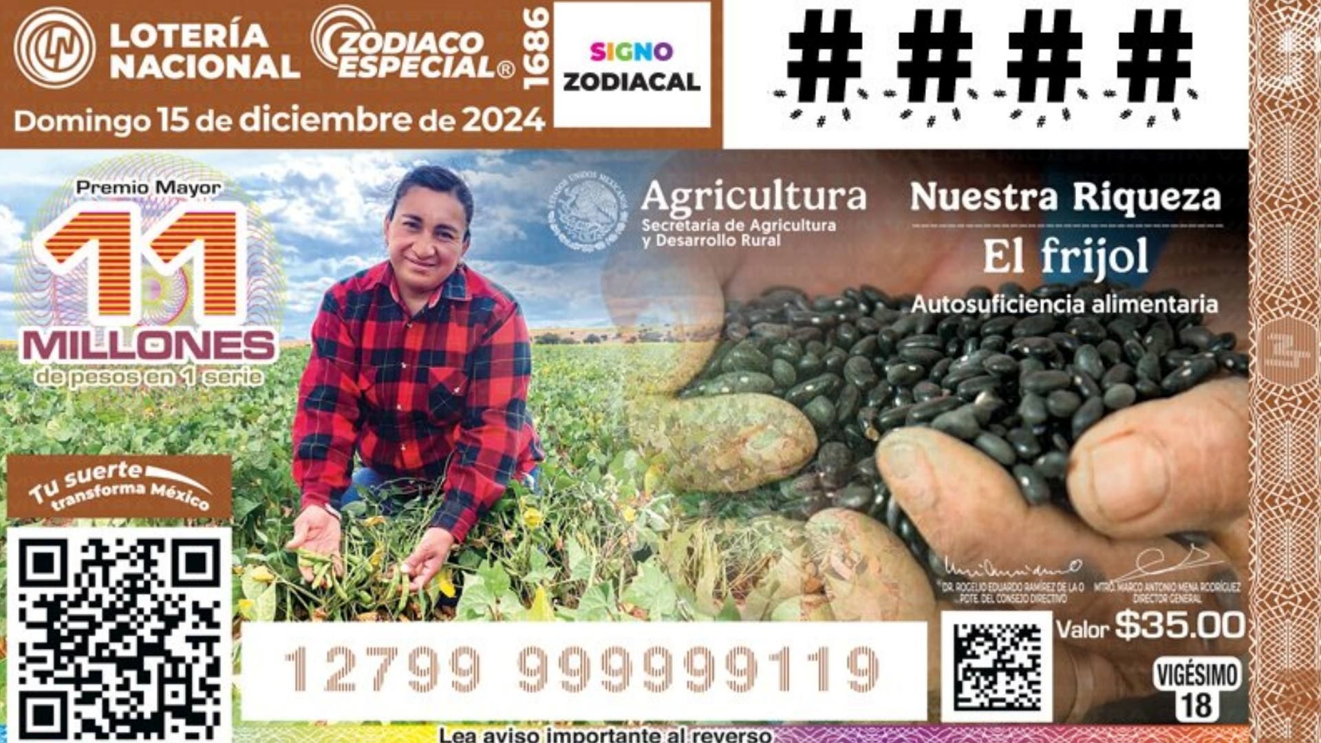 Resultados Lotería Nacional Sorteo Zodiaco Especial 1686 15 de diciembre 2024 ganadores