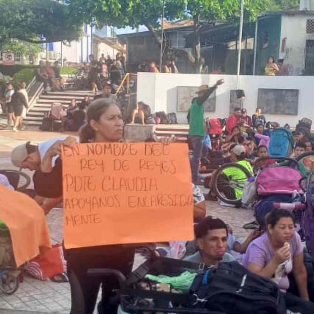 Protesta de migrantes Chiapas