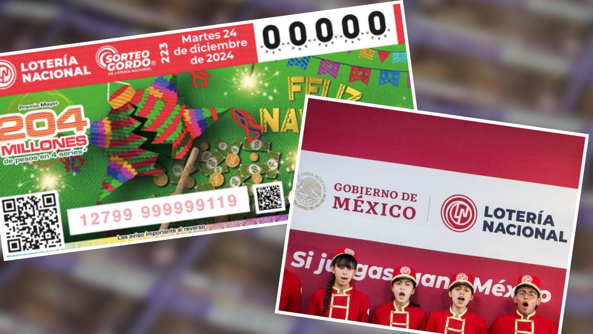 Para el Sorteo Gordo 223, el premio mayor consta de 51 millones de pesos por serie o de 204 millones por cuatro series.