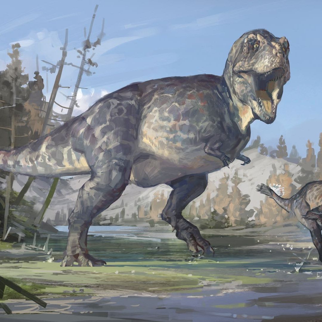 Ilustración artística de dinosaurios