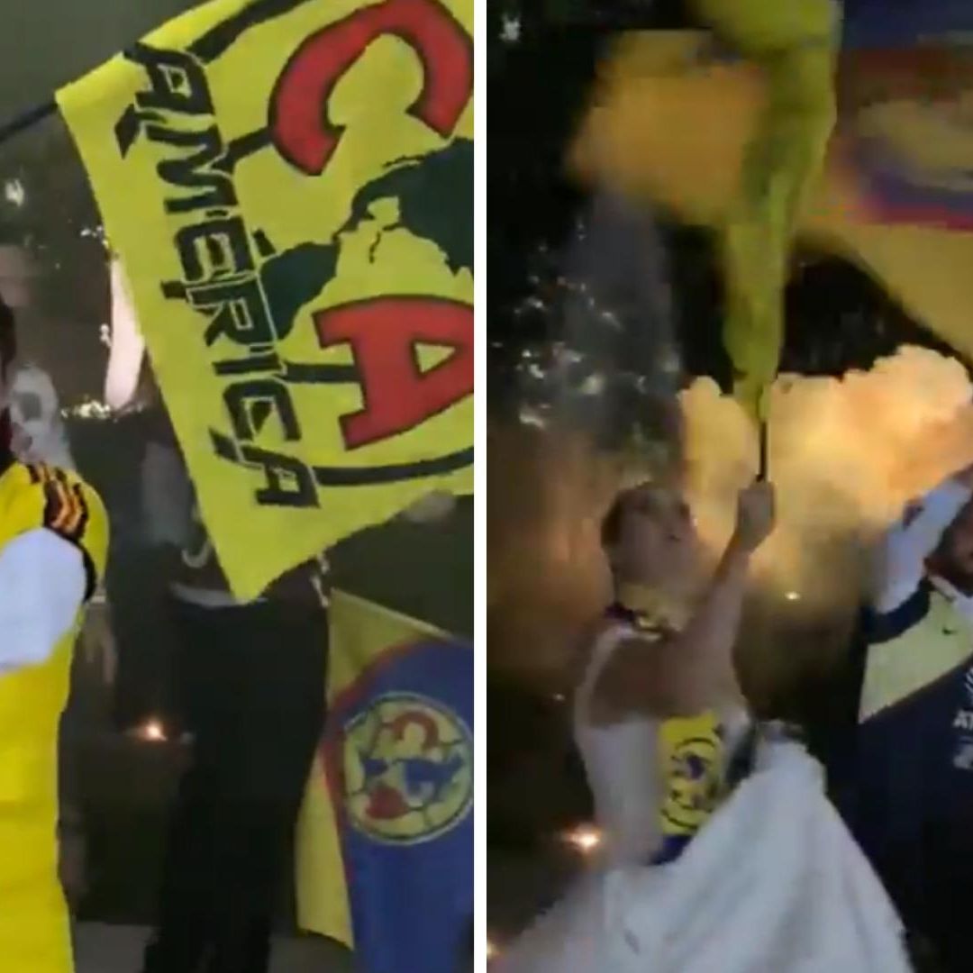 Pareja tiene boda temática del América