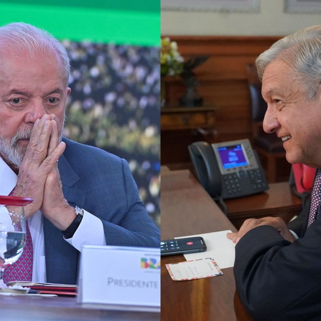 El presidente brasileño, Luiz Inácio Lula da Silva y su homólogo mexicano, Andrés Manuel López Obrador