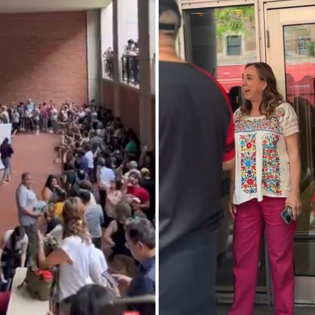 Mexicanos entonan Cielito lindo mientras esperan turno para votar