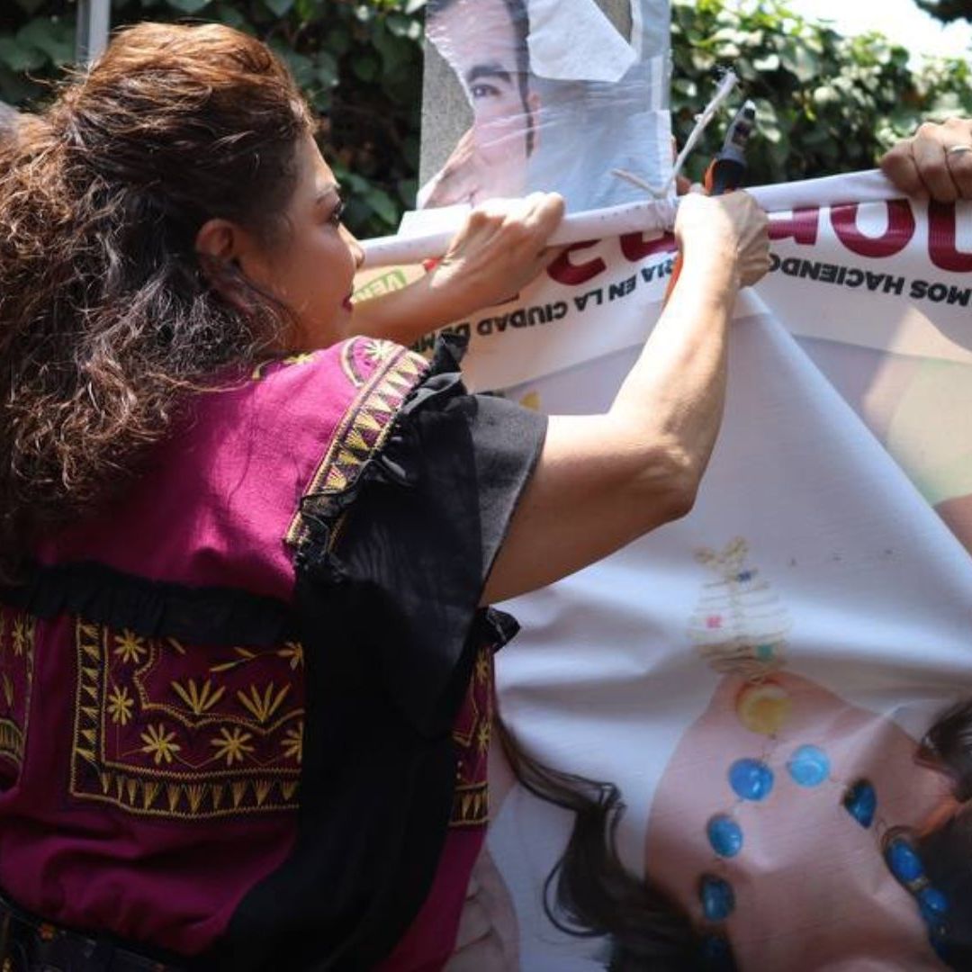 Clara Brugada Comienza Retiro de Publicidad Electoral de las Calles y Anuncia ‘Ruta de la Victoria’