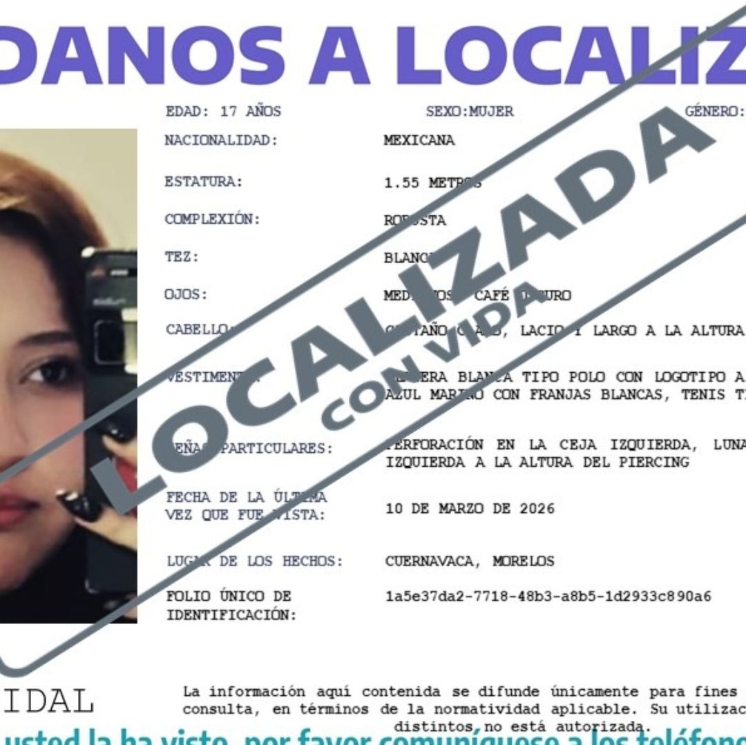 Caso Ayelen Iglesias: Hallan Con Vida a Alumna del Colegio de Bachilleres de Cuernavaca.
