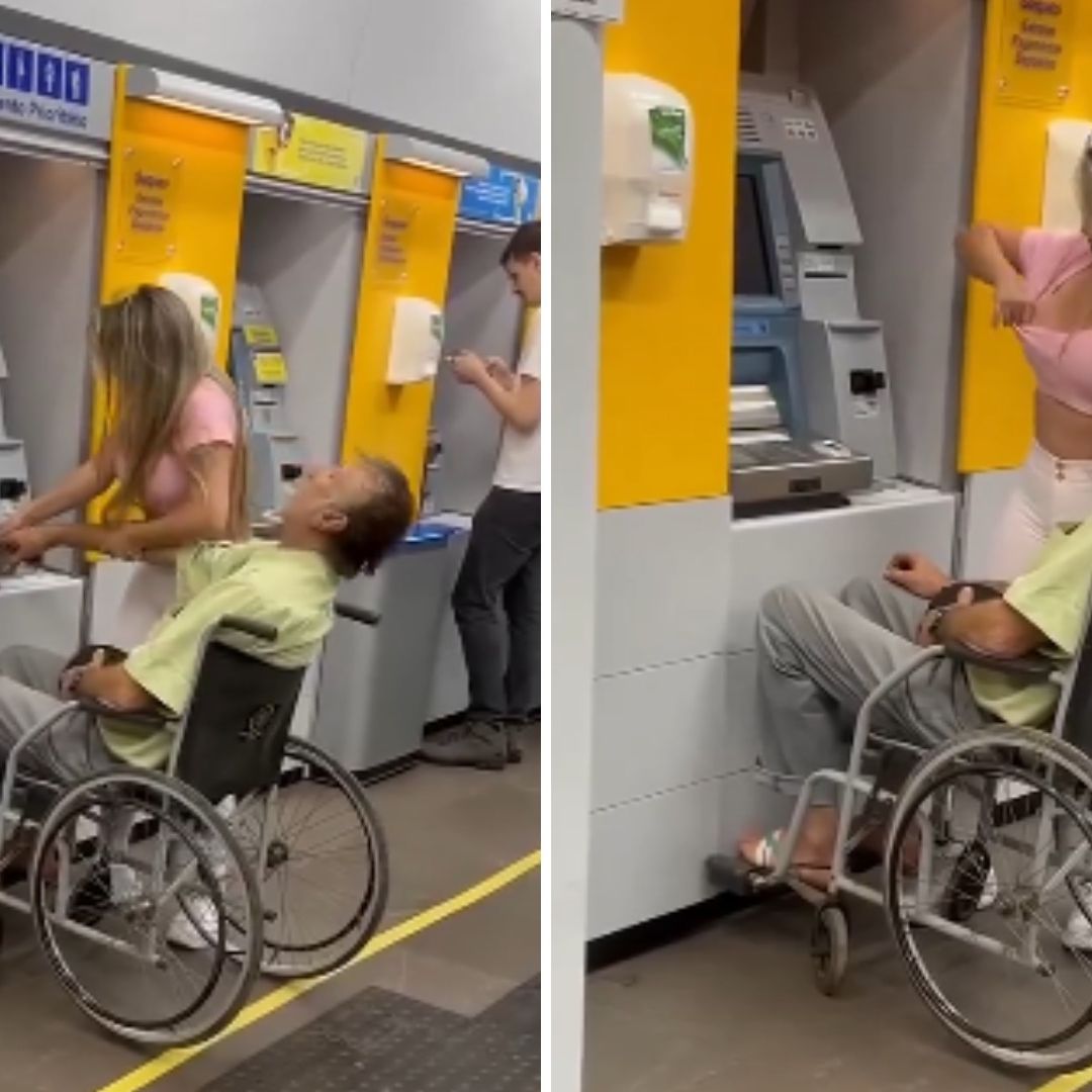 Video: Mujer Obliga a Abuelito a Retirar su Dinero del Cajero