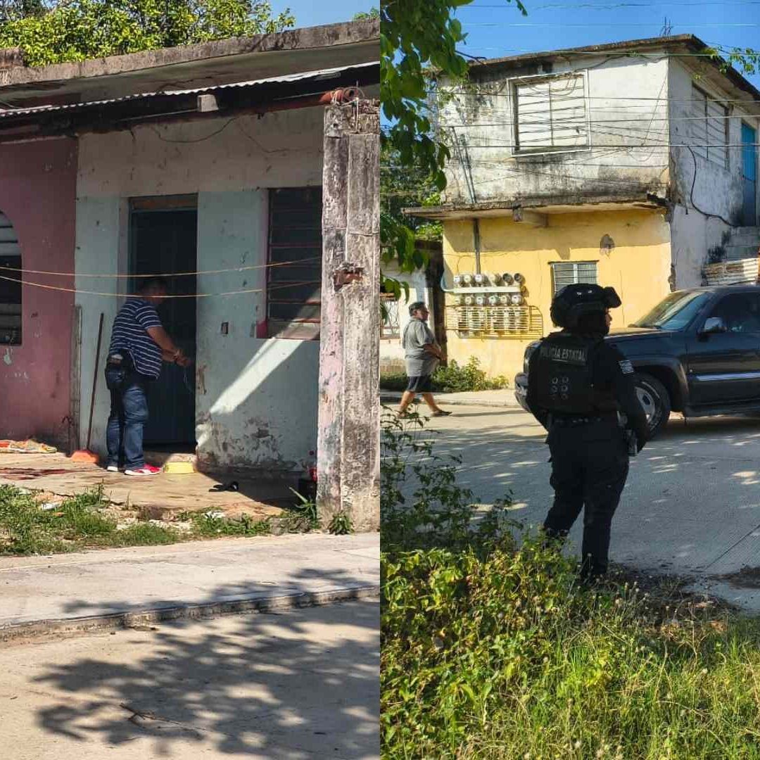 Operativo de seguridad y carroza fúnebre por asesinato en cuartería de Cosoleacaque.