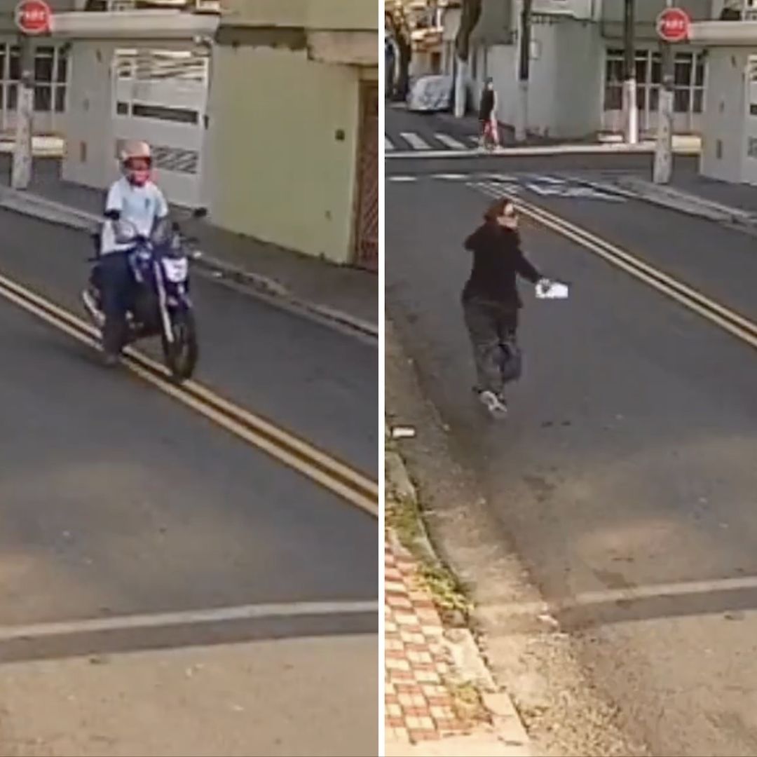 Mujer creyó que motociclista la asaltaría y corrió