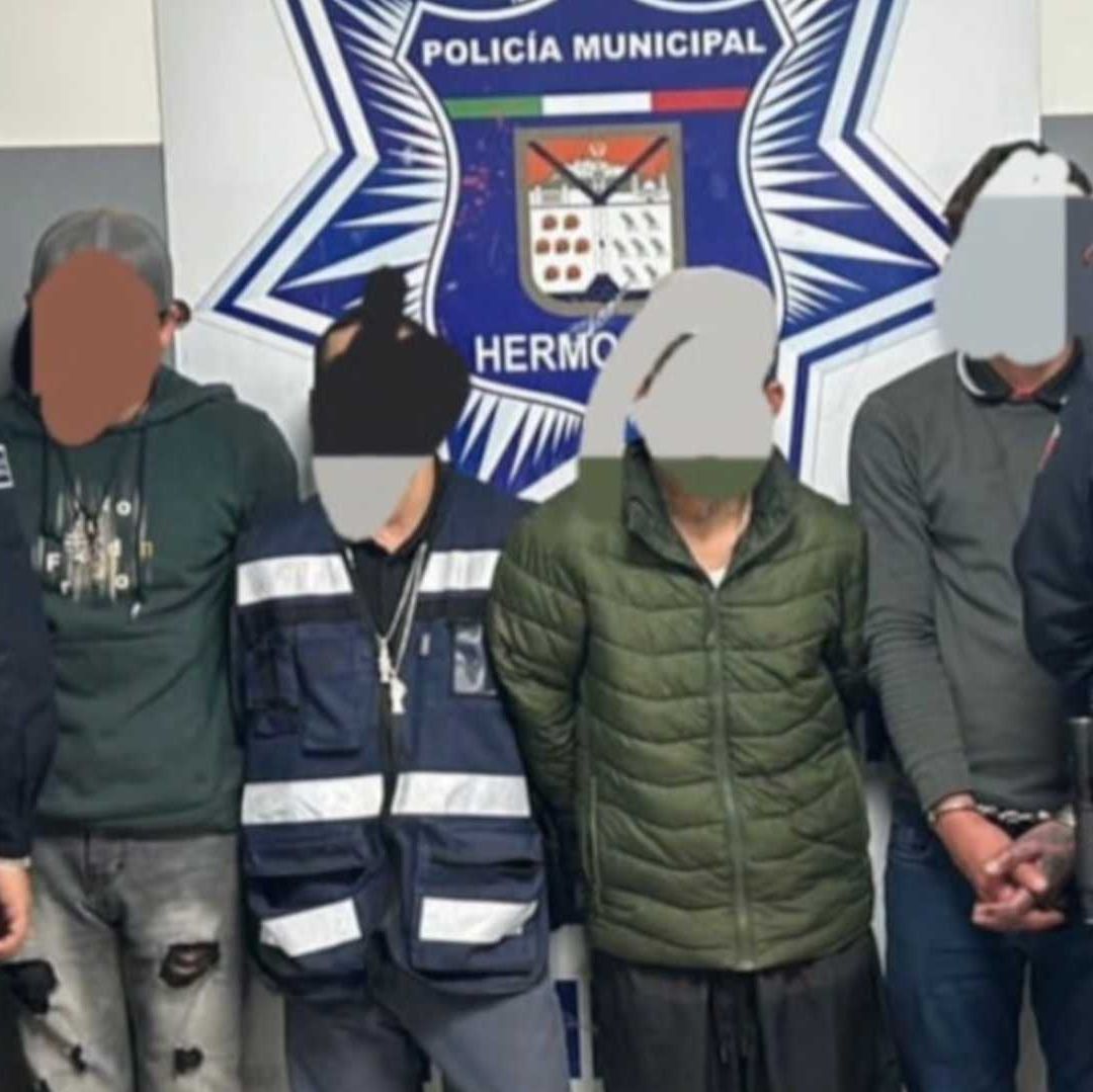 Cuatro Sujetos Detenidos por Presuntamente Intentar Privar de Libertad a un Joven en Hermosillo