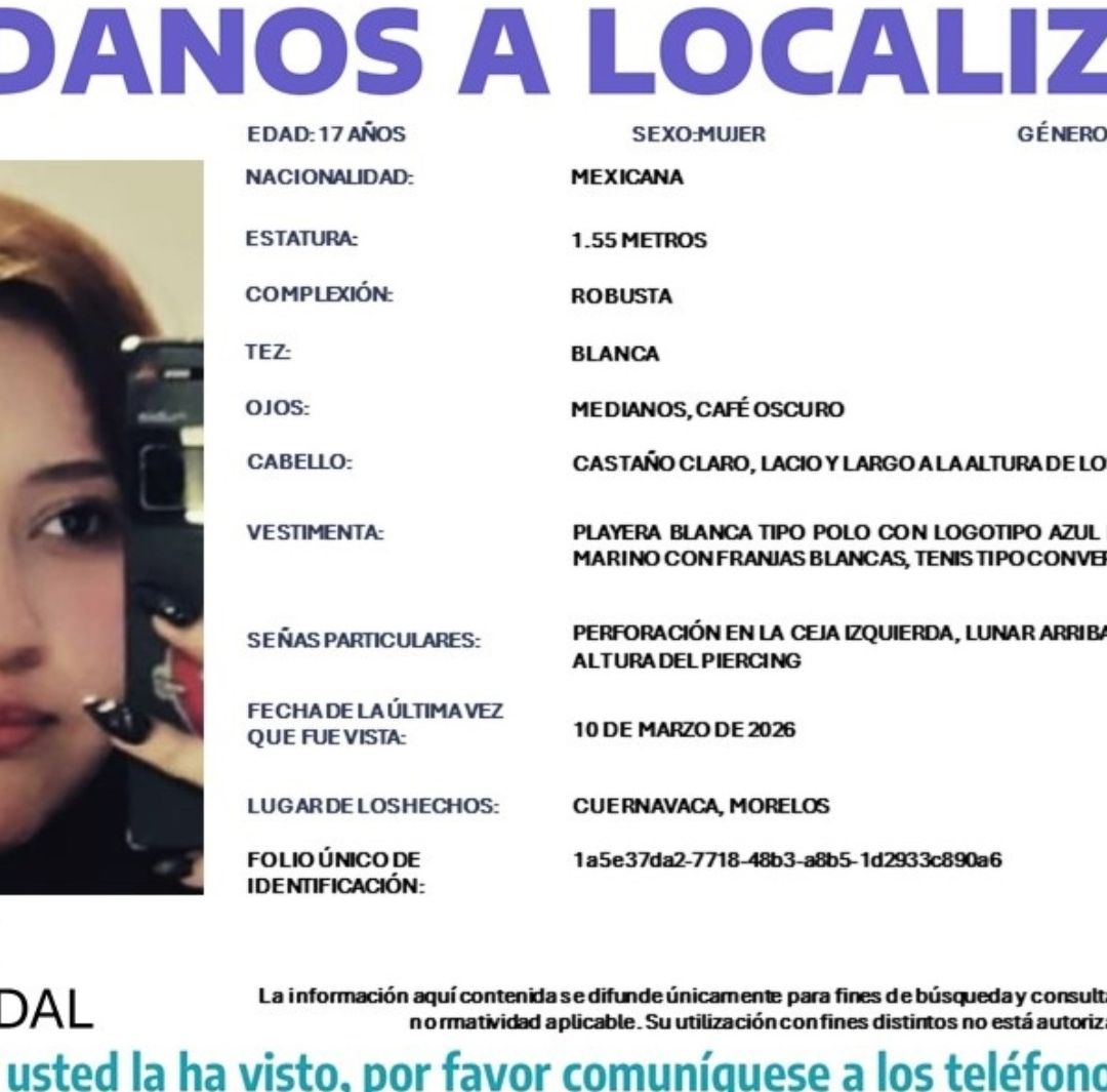 Ayelen Iglesias Desaparecida: ¿Qué le Pasó? Buscan a Alumna del Colegio de Bachilleres de Cuernavaca, Morelos
