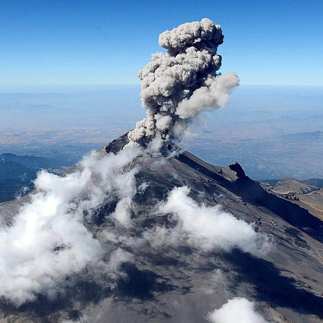 El volcán Popocatépetl es uno de los más grandes de Norteamérica. Foto: Cenapred