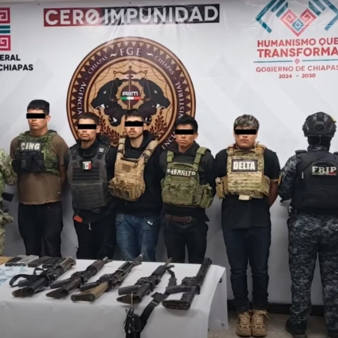 Detienen a 5 Presuntos Integrantes del Cártel Jalisco Nueva Generación en Chiapas