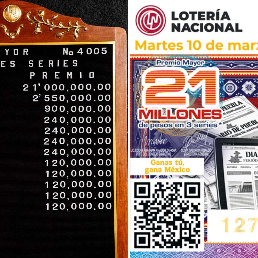 Checa Dónde Cayó el Premio Mayor de Lotería Nacional 10 de Marzo 2026 del Sorteo Mayor 4005