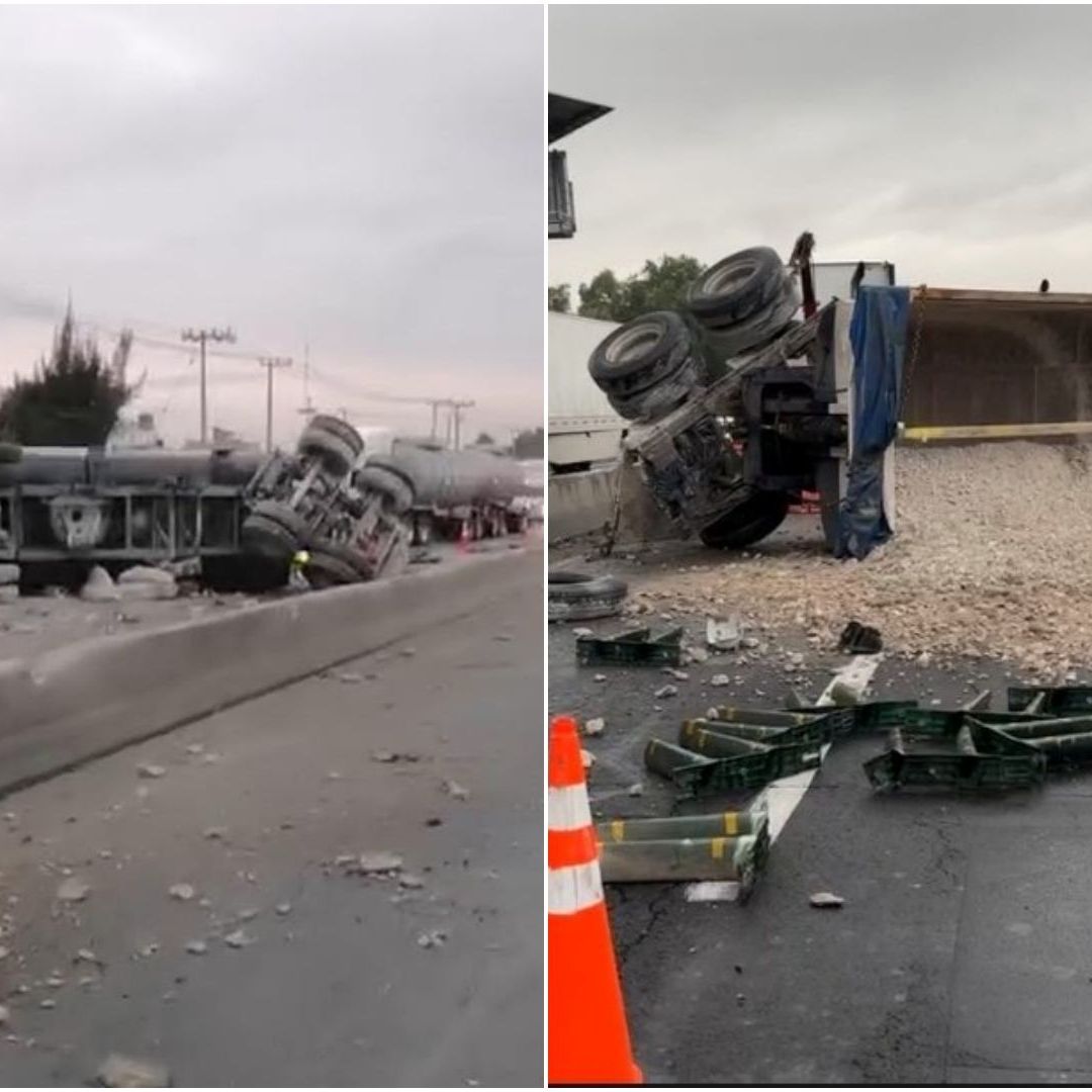 Accidente Circuito Exterior Mexiquense Hoy 21 de junio 2024 a la altura de Ecatepec