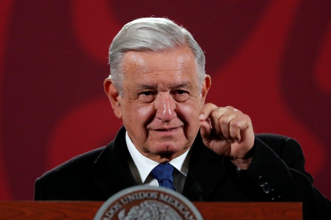 El presidente Andrés Manuel López Obrador ofrece su conferencia desde Palacio Nacional