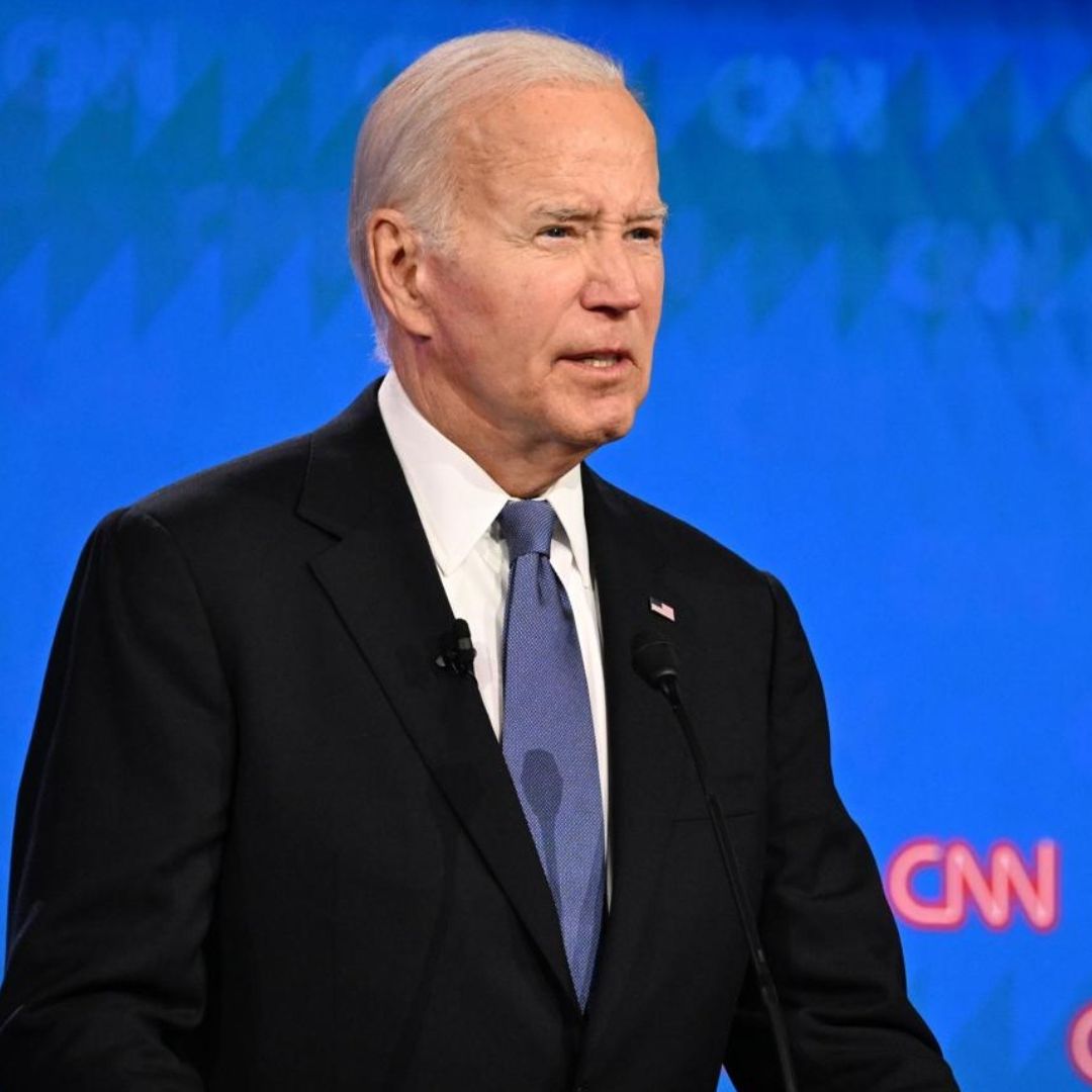 El presidente Joe Biden durante el debate presidencial