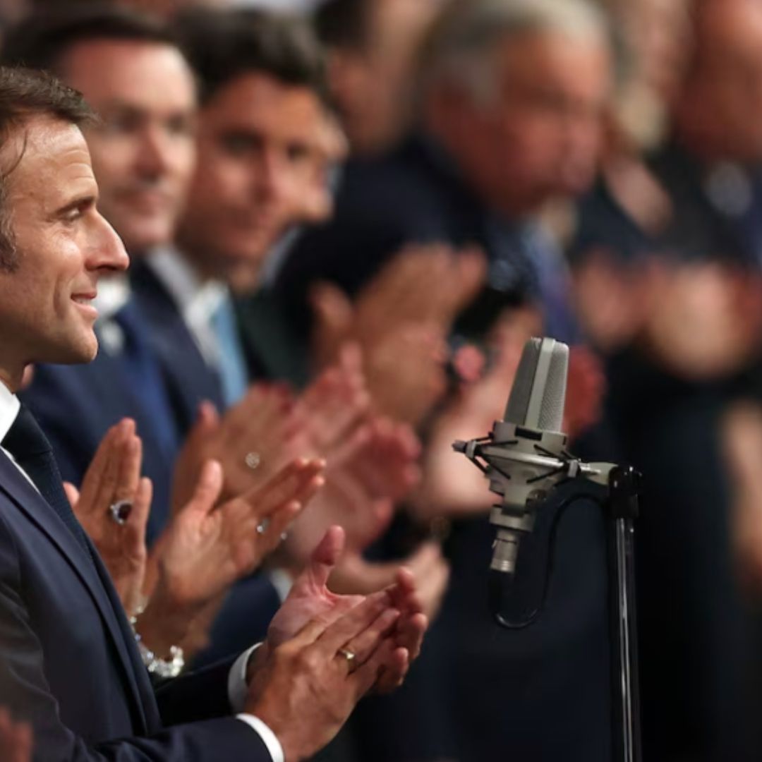 El presidente de Francia, Emmanuel Macron, declaró inaugurados los Juegos de París. Foto: Reuters
