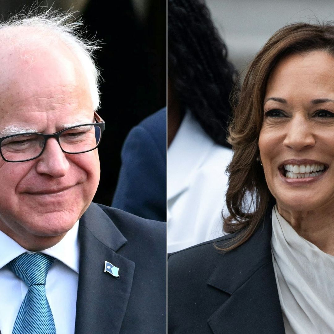 Tim Walz y Kamala Harris, candidatos a vicepresidente y presidenta de Estados Unidos, respectivamente