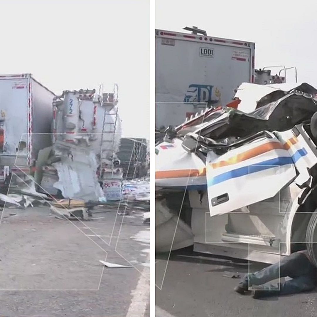 Tráiler Queda Destrozado Después de Chocar con Valla y Vehículos en Circuito Exterior Mexiquense