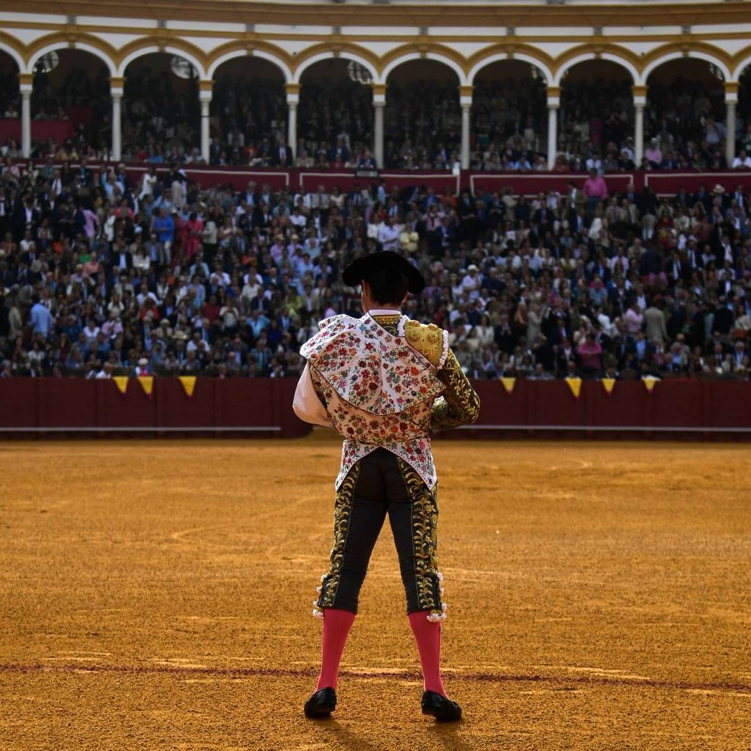Corrida de toros en La Maestranza de Sevilla, España