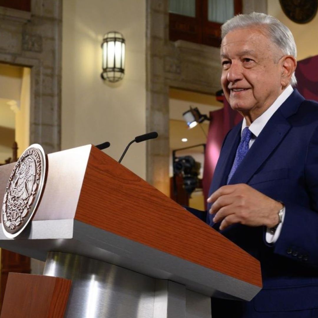 El presidente Andrés Manuel López Obrador en conferencia mañanera