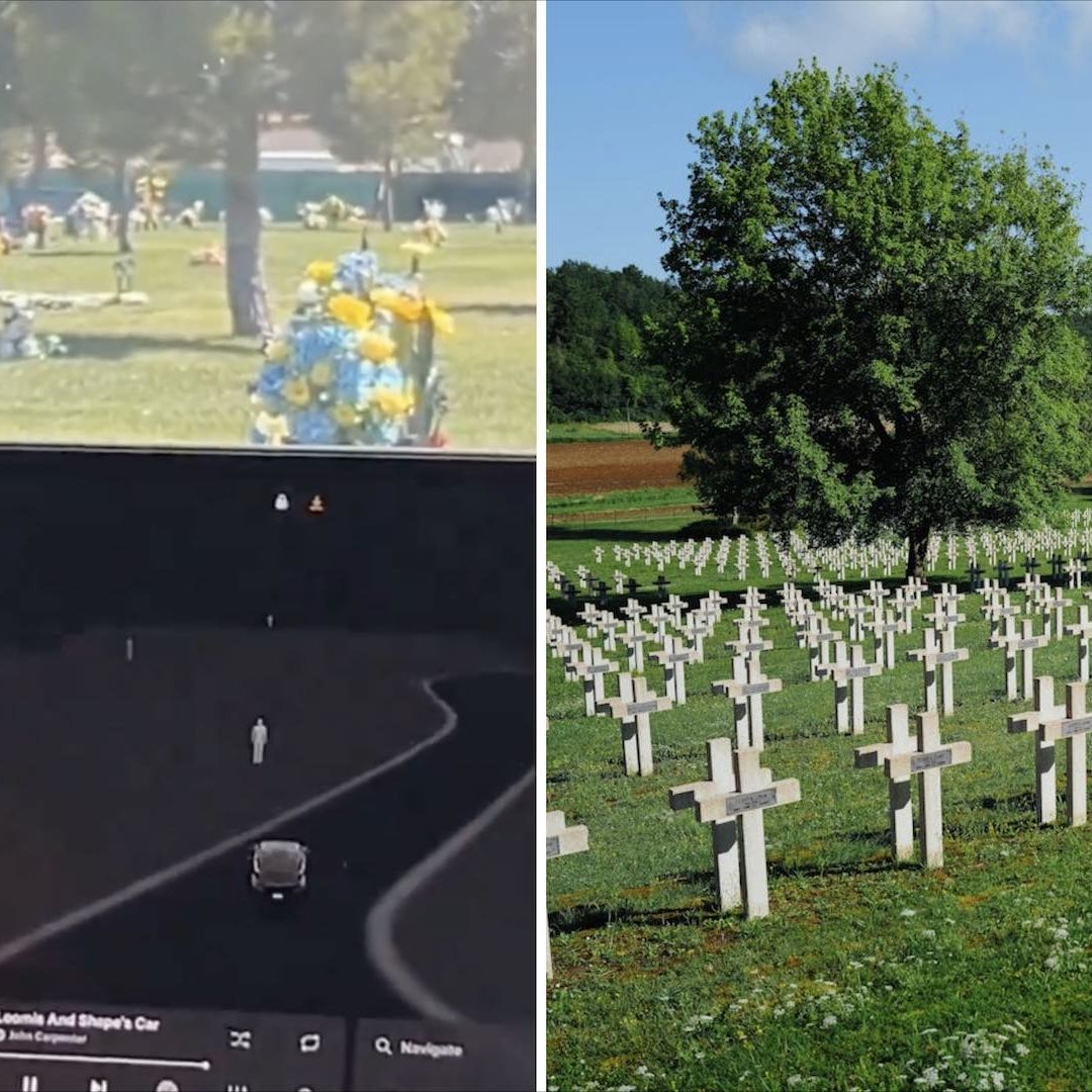 Coche Tesla capta supuestos fantasmas en cementerio
