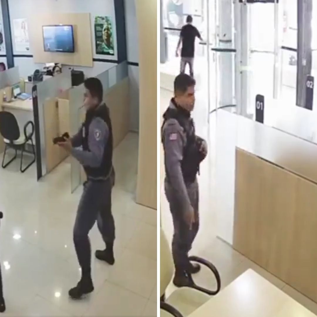 Ladrones se Disfrazan de Policías para Asaltar Banco
