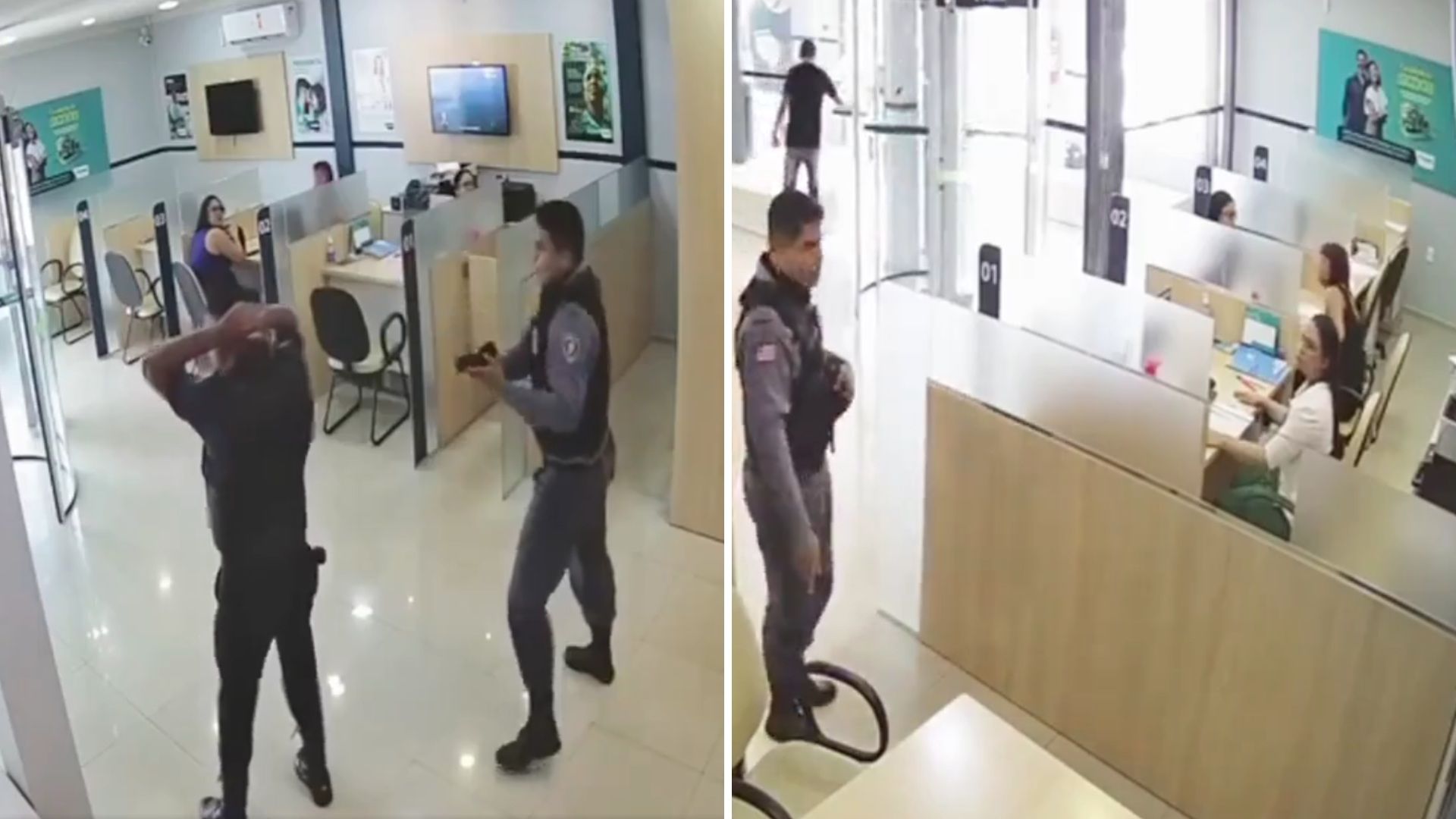 Ladrones se Disfrazan de Policías para Asaltar Banco