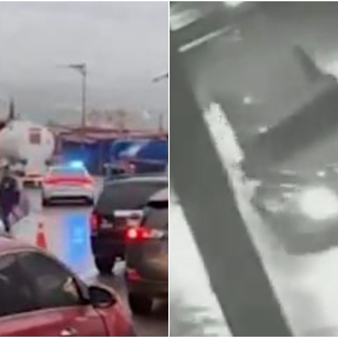 Accidente de pipa de agua en la carretera federal México-Cuernavaca