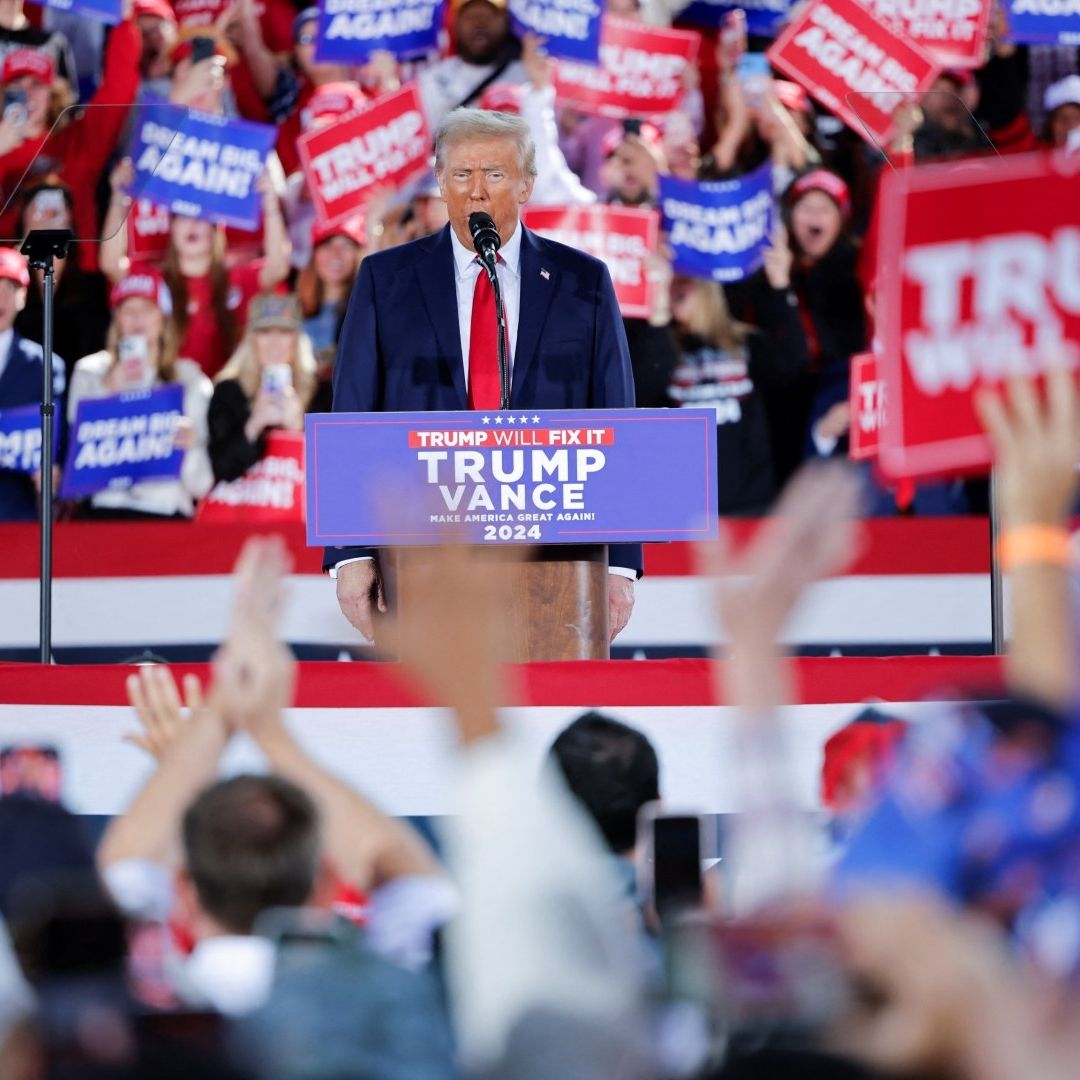 Donald Trump en mitin en Carolina del Norte